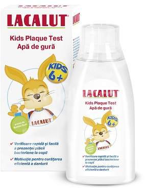 Apa de gura pentru copii peste 6 ani Lacalut Kids Plaque Test, 300 ml