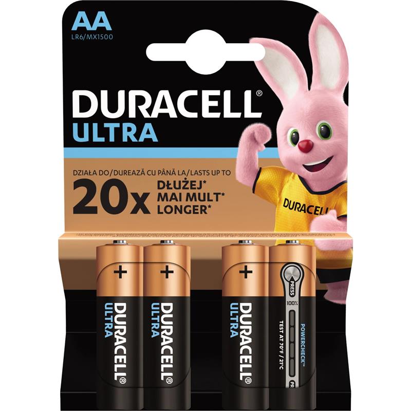 Baterii Duracell AA Ultra 4 bucati