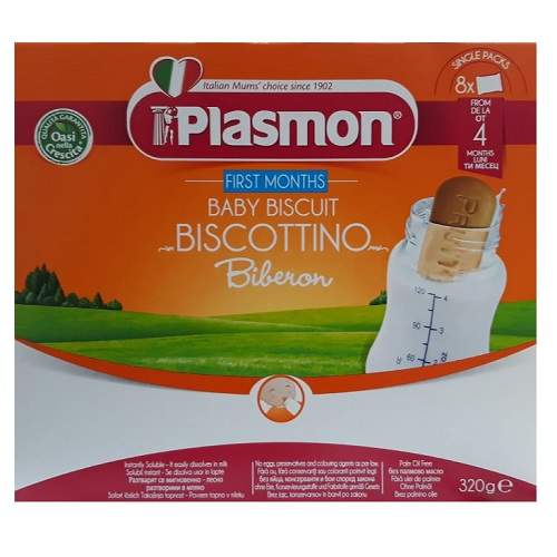 Biscuiti pentru biberon Primele Luni, +4luni, 320 g, Plasmon