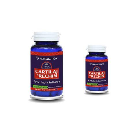 Cartilaj de rechin 60 capsule+10 capsule gratuit, Herbagetica