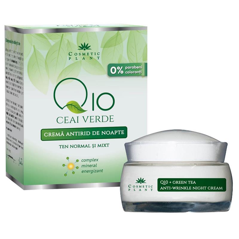 Crema antirid de noapte Ceai verde si Q10 50 ml 