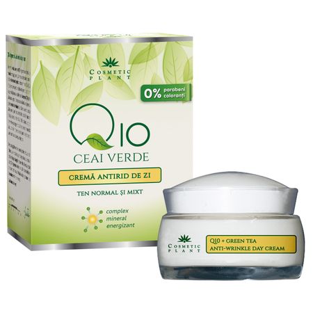 Crema antirid de zi ceai verde si Q10 50ml