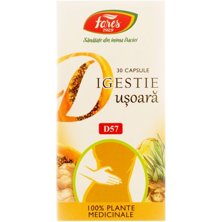 Digestie usoara, 30 capsule, Fares