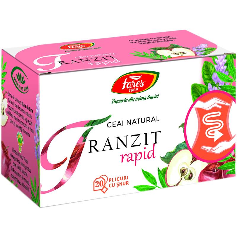 Ceai Tranzit rapid, 20 plicuri, Fares