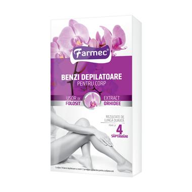 Benzi Depilatoare pentru corp Extract de orhidee Farmec14 benzi  