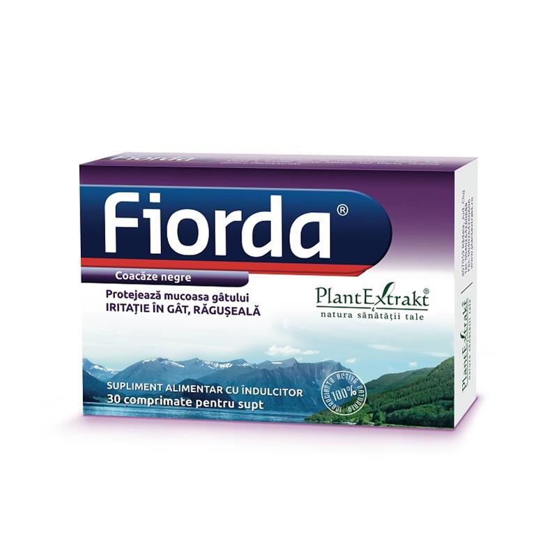 Fiorda, 30 comprimate pentru supt cu coacaze negre