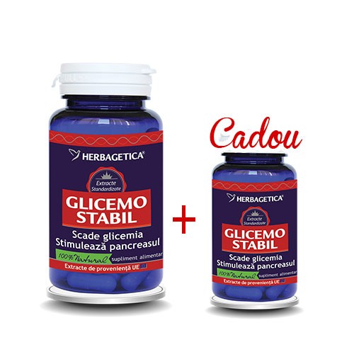 Glicemo Stabil 60 capsule+10 gratis , Herbagetica