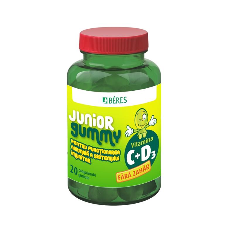 JUNIOR GUMMY VITAMINA C+D3, 30 COMPRIMATE GUMATE