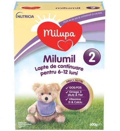 Lapte de continuare Milupa Milumil 2, 600g 