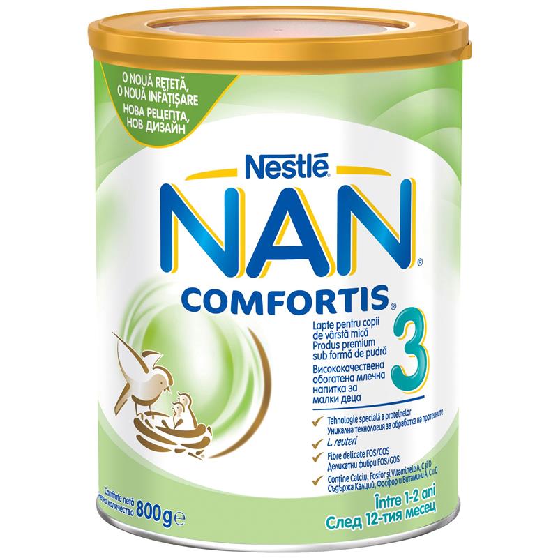 Lapte praf NAN Comfortis 3 (de la 12 luni) 800gr