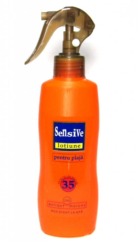 Lotiune plaja SPF35 morcov Sensive, 250ml 