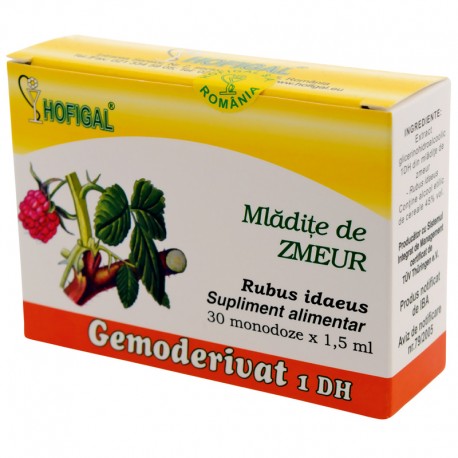 Mladite  de Zmeur, 30 monodoze x 1,5 ml, Hofigal 
