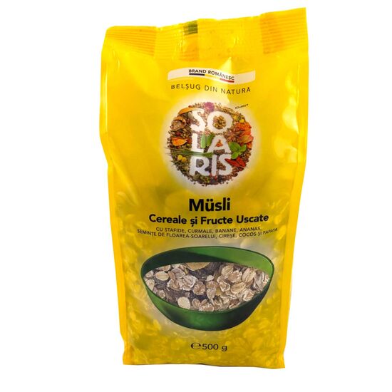 Musli cereale si fructe uscate, 500g, Solaris