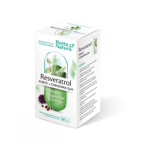 Resveratrol forte + Coenzima Q10, Rotta Natura, 30 cps