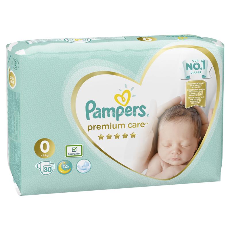 Scutece Pampers premium care nr.0 (1-2.5kg) 30 bucati