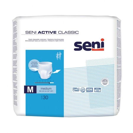 Scutece Pentru Incontinenta Seni Active Classic Basic Tip Chilot nr. 2 Medium - M 30 buc/set