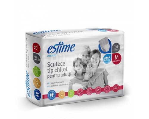  Scutece tip chilot pentru adulti, Dinamic Medium, Estime, 14 buc
