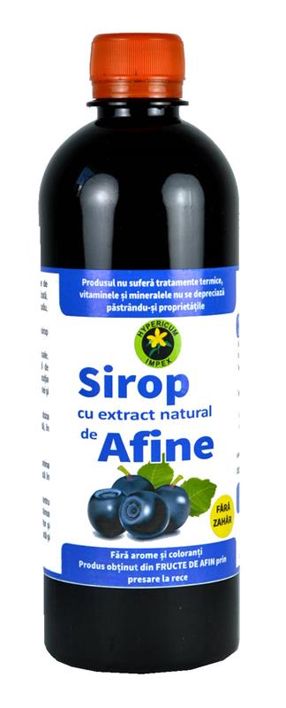 Sirop cu extract natural de Afine fara zahar Hypericum 500 ml