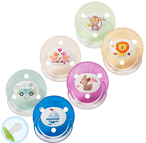 Suzeta din silicon cu inel rotunda si forma naturala, 2 bucati, 0-18 luni, 26210, Baby Nova