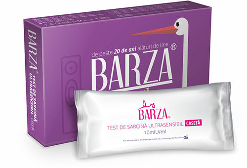 Testul de sarcina Barza Ultrasensibil Caseta+Pachet de servetele Gratis