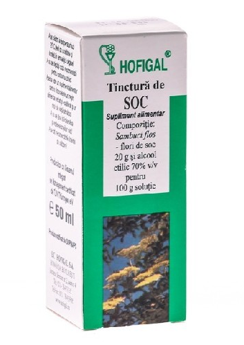 Tinctura din flori de soc, Hofigal, 50 ml