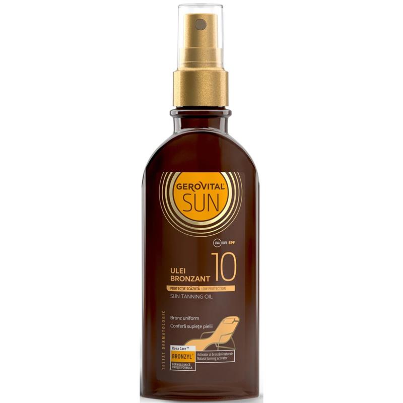 Ulei bronzant Gerovital Sun, SPF 10, 150 ml