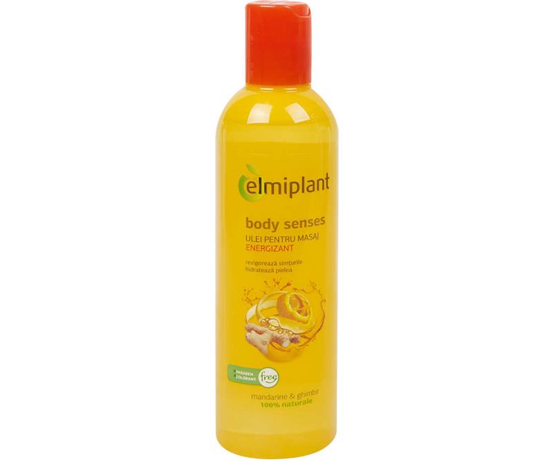Ulei pentru masaj Energizant cu mandarine si ghimbir , Elmiplant 250 ml