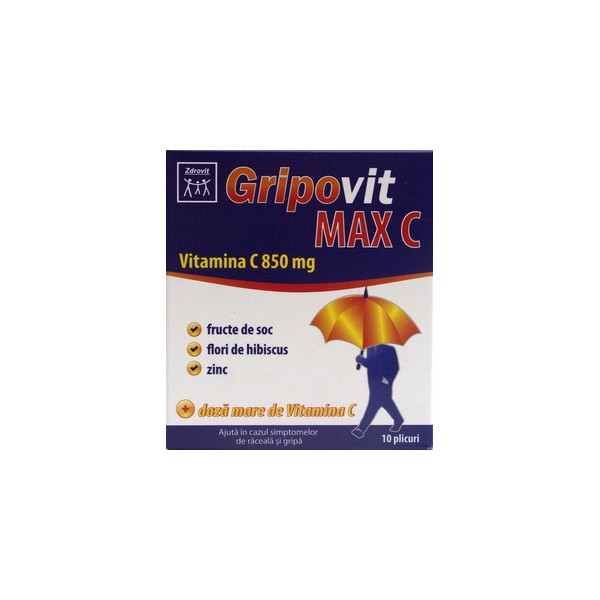 Zdrovit - Gripovit Max C, 10 plicuri